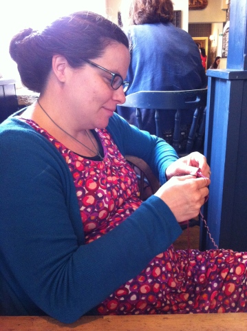 Knitting at Diamond Jubilee Party